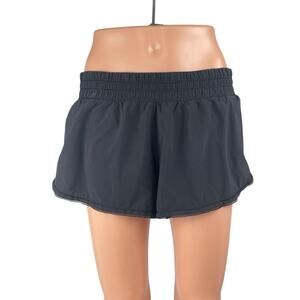 Lululemon Black High Rise Wide Leg Athletic Yoga Activewear Sports Shorts Size 8